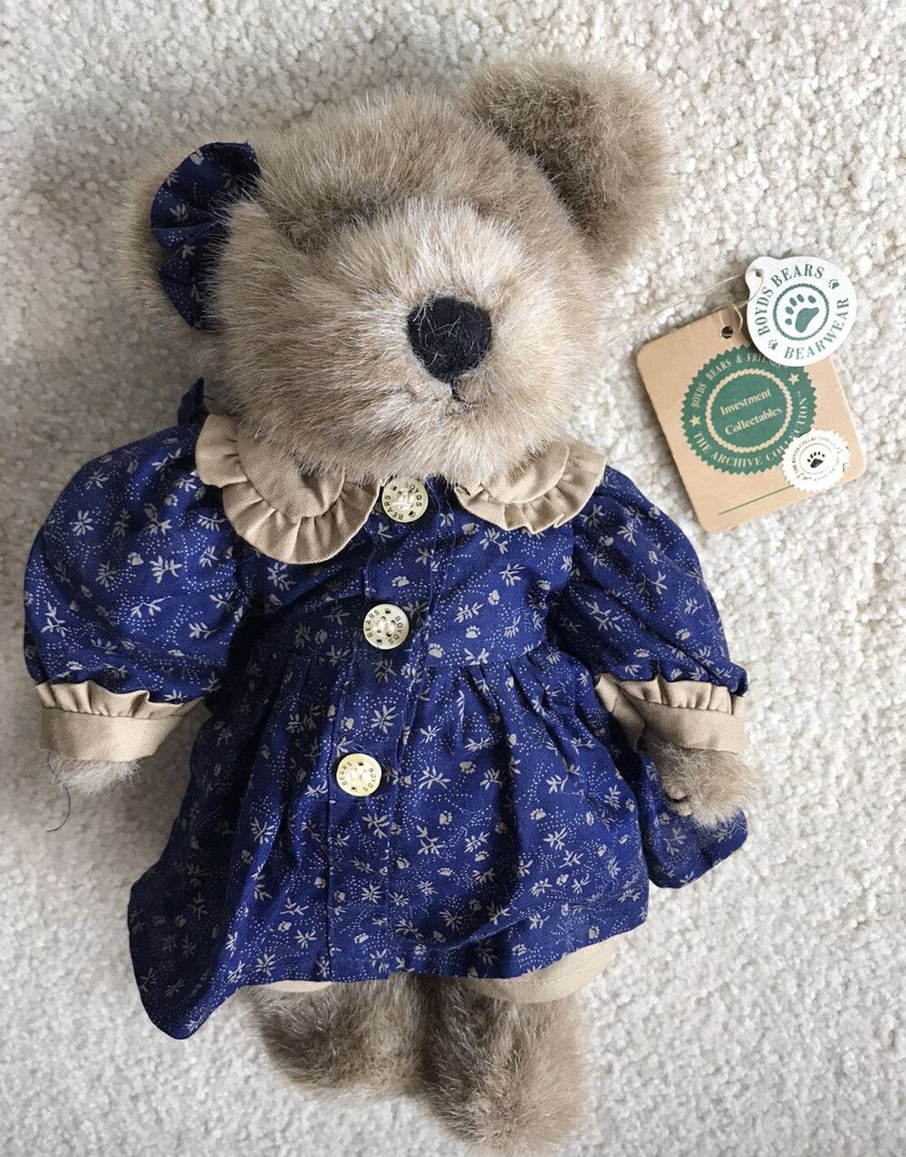 BOYDS BEARS 20th Anniversary 1999 Archive Collection Teddy Bear Vintage w/Tags